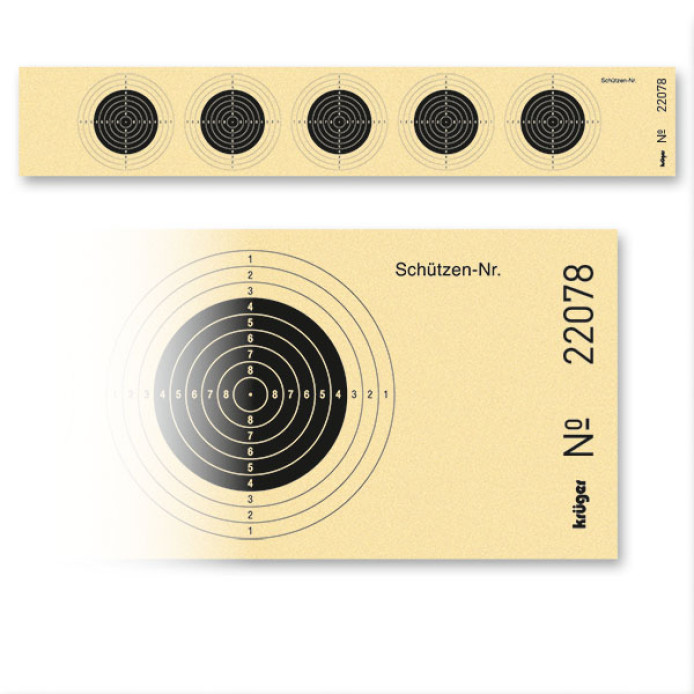 Luftgeværskive 5 plet - 31 x 5,2 cm (1.000 stk.)
